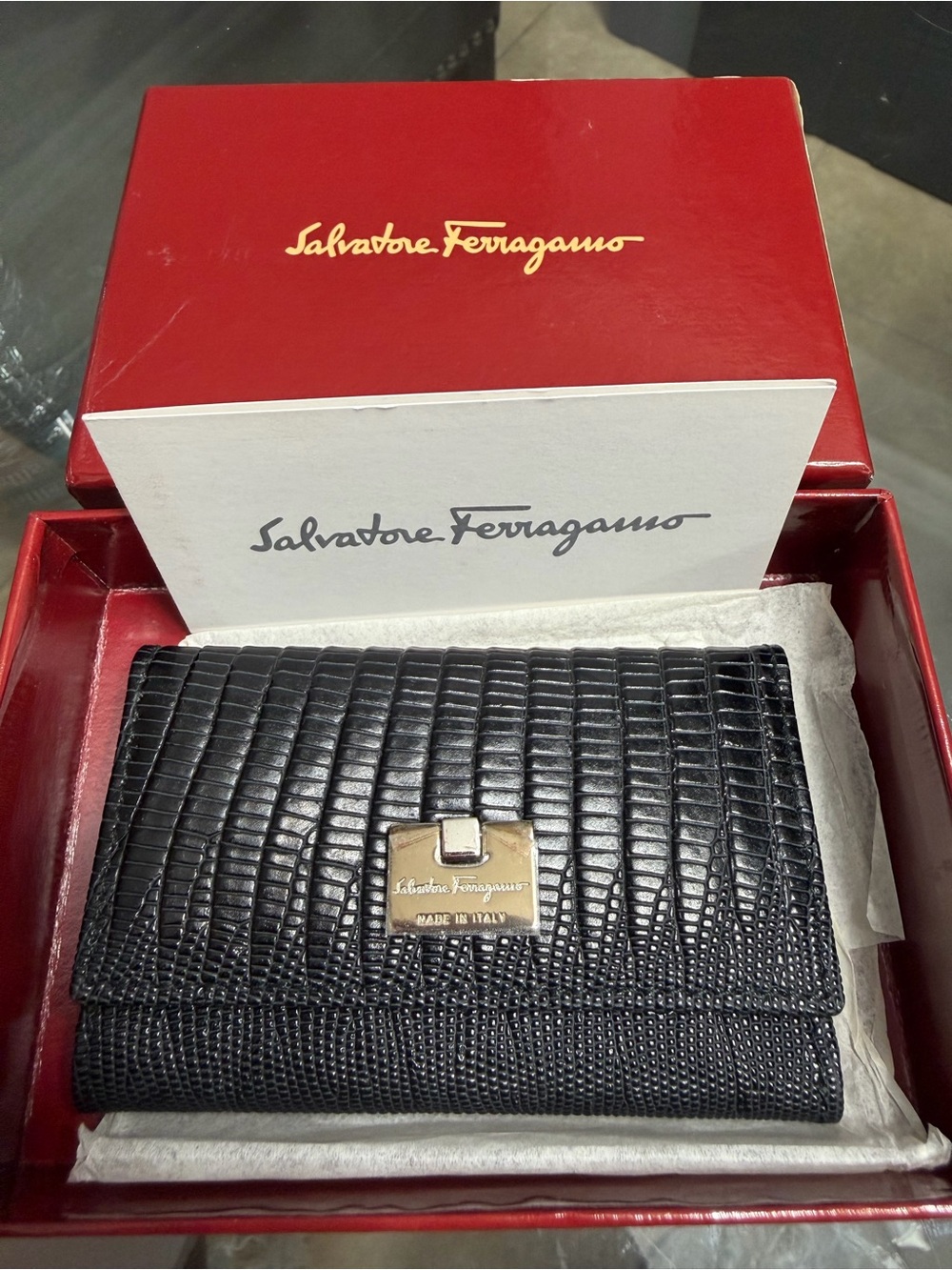 Salvatore Ferragamo Textured Keyholder
